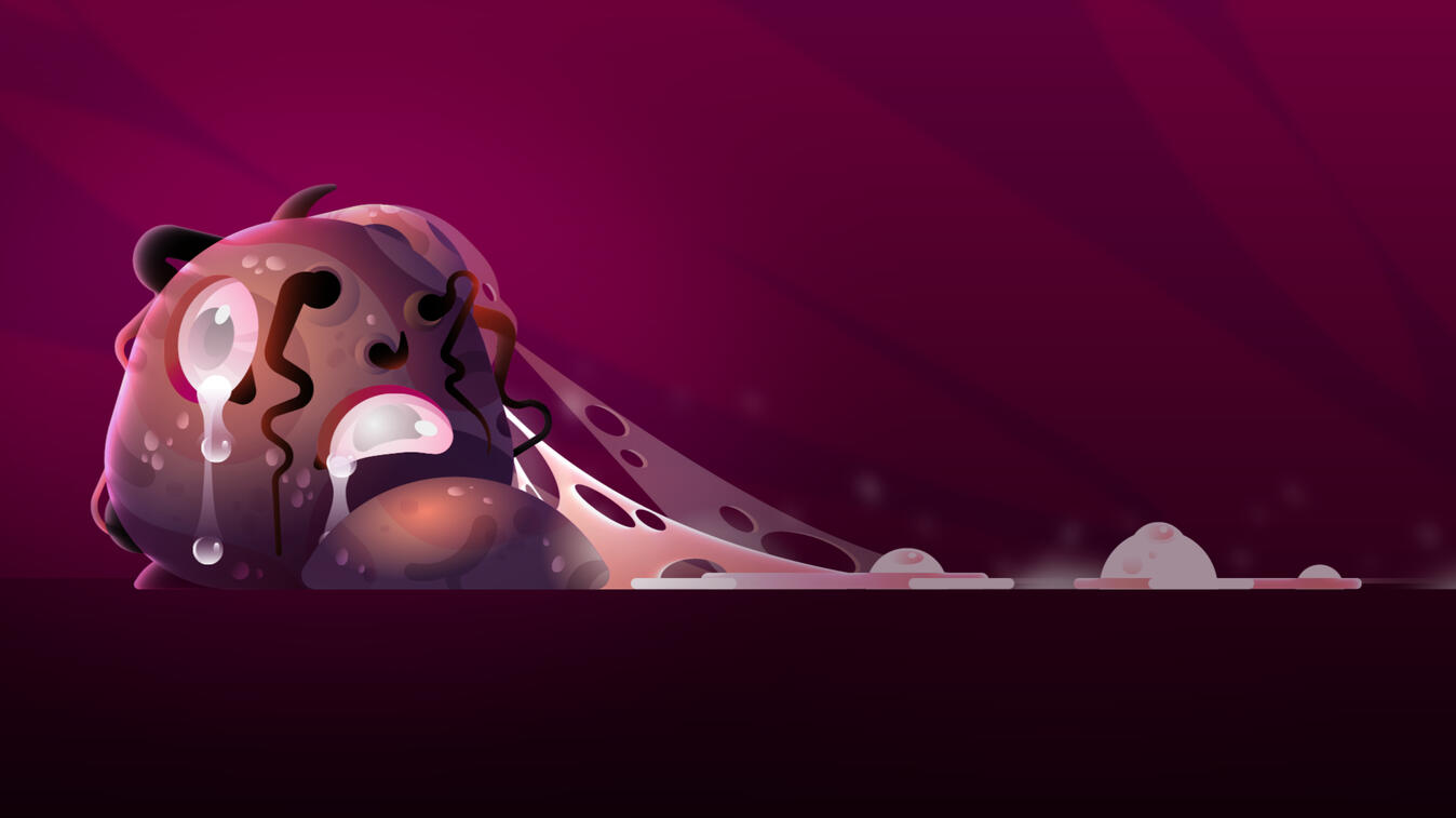 Creature from the dark. Made using Adobe Illustrator.