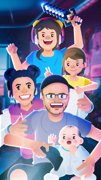 Art commission for Joey Gage, a gaming youtuber. Made using Adobe Illustrator.