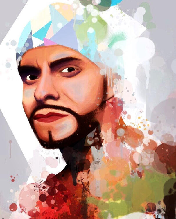 A mesh of three art styles. Made using Adobe Photoshop.