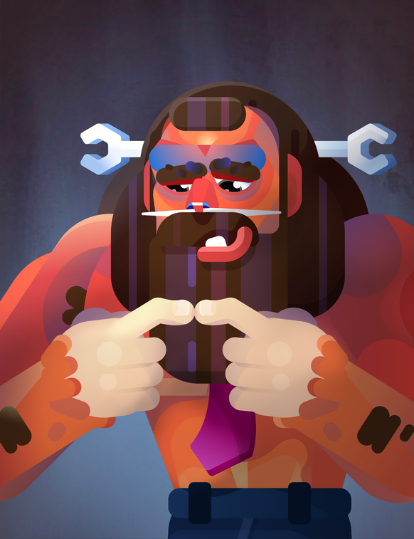 Yearbook Character Portrait for Sinix Design's Chroma Corps Competition 2021. Made using Adobe Illustrator.