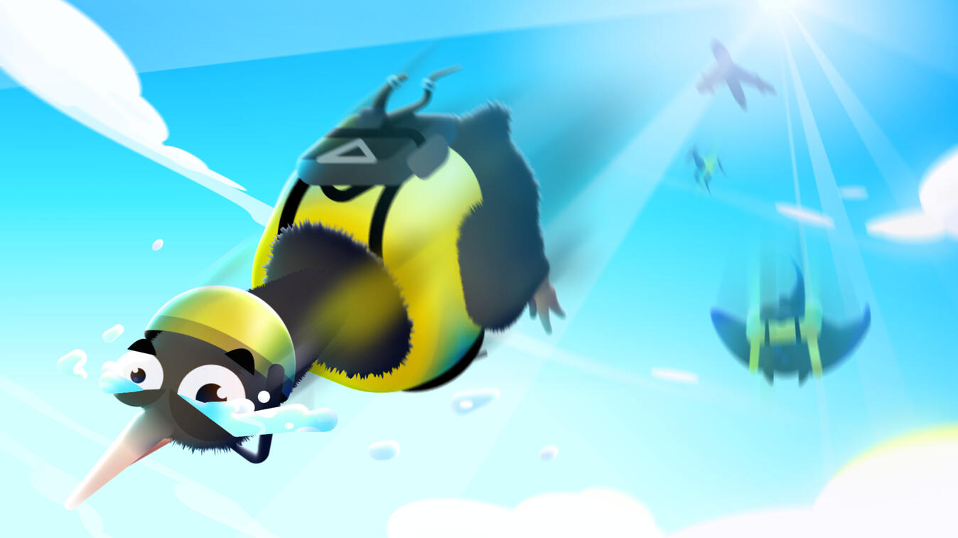 An animal in a place where it shouldn&#39;t be. Made using Adobe Illustrator.